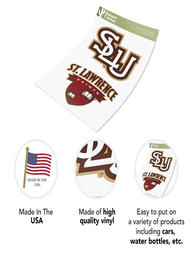 Desert Cactus St. Lawrence University Sticker St. Lawrence Saints Vinyl Decal Laptop Water Bottle Car Scrapbook Sheet (4 Inch Set V1) - Image 5
