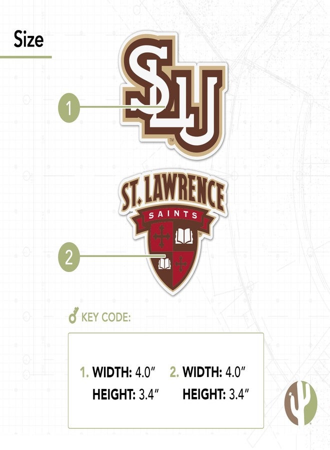 Desert Cactus St. Lawrence University Sticker St. Lawrence Saints Vinyl Decal Laptop Water Bottle Car Scrapbook Sheet (4 Inch Set V1) - Image 4