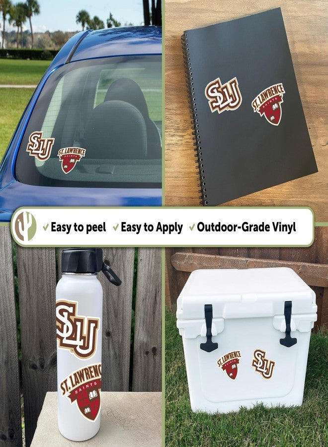 Desert Cactus St. Lawrence University Sticker St. Lawrence Saints Vinyl Decal Laptop Water Bottle Car Scrapbook Sheet (4 Inch Set V1) - Image 2