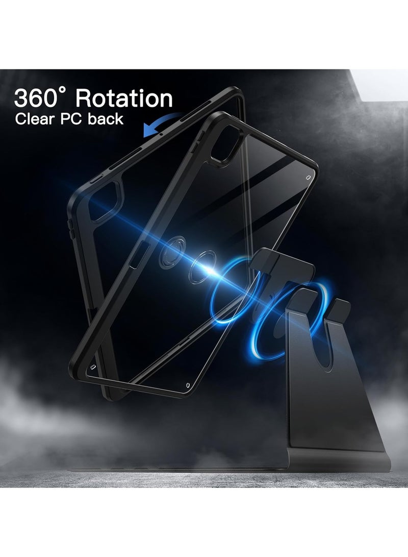 DUSALA Rotating Case for iPad Pro 13-Inch M4 (2024) with Pencil Holder,360 Degree Rotation Protective Stand Slim Cover Clear Back, Auto Wake/Sleep (iPad Pro 13) - Image 3