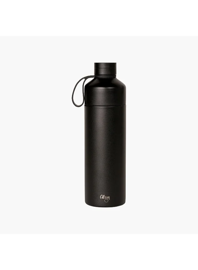 Citron Water Bottle-750Ml-Cylinder (304 Stainless Steel) Black \ 7.9X27