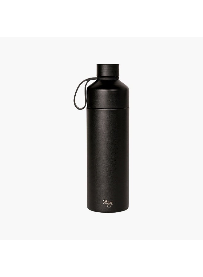 Citron Water Bottle-750Ml-Cylinder (304 Stainless Steel) Black \ 7.9X27 - Image 2