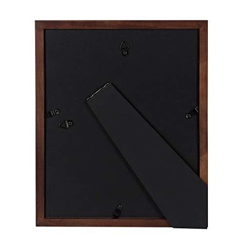 DesignOvation Gallery Wood Photo Frame Set for Customizable Wall or Desktop Display, Walnut Brown 8x10 matted to 5x7, Pack of 4 - Image 4
