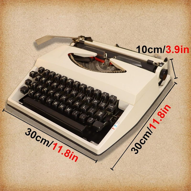 Manual Typewriter Traditional,Portable Mechanical English Typewriter for Notes,Classic Retro Writing Machine,Letters,or Creative Writing and Vintage Collectible Present - Image 2