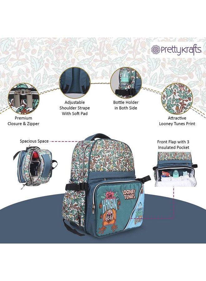 PrettyKrafts Looney Tunes Diaper Bag;Diaper Backpack For Mothers;Perfect Maternity Bag For Travel And Outdoors Without Rod Bottle Green  - Image 5