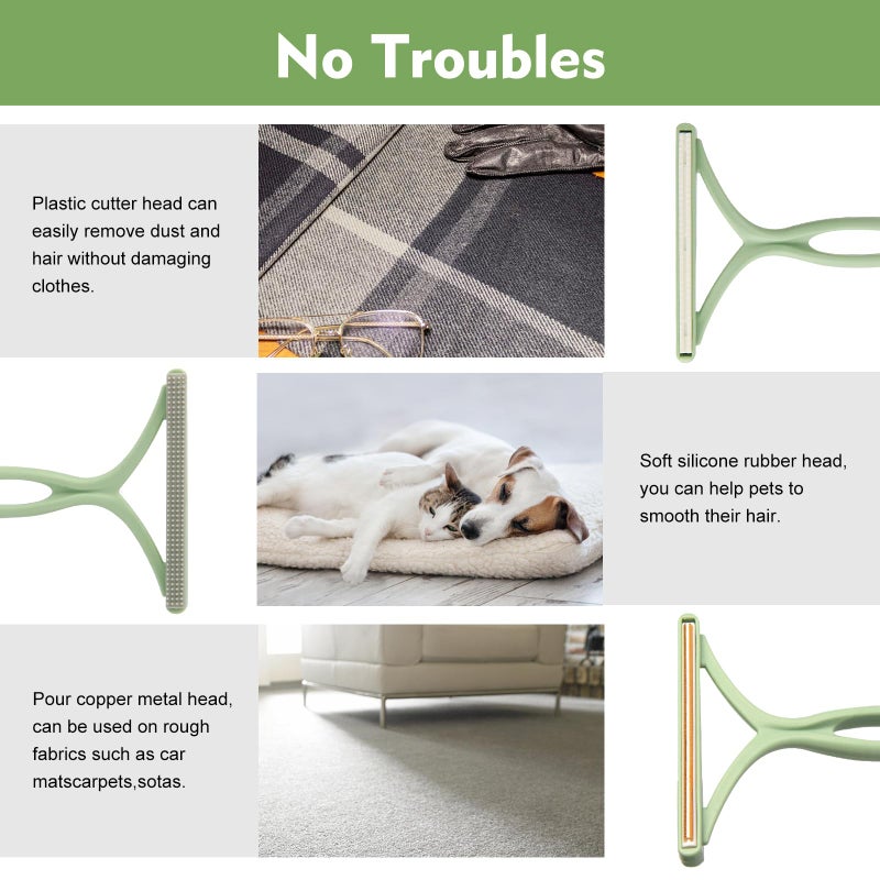 Asnfanl 3 in 1 Lint Remover,Pet Hair Remover, Dog Cat Hair Remover,Carpet Rake,Lint Brush,Lint Shaver for Carpets, Multi Fabric Edge and Carpet Rake,Car Mat,Couch,Pet Bed,Furniture & Rug(1 PC) - Image 3