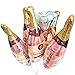 PartyForever Big Bachelorette Party Balloons Decorations Kit 6 Pack Bridal Shower Party Balloons Supplies Ring Ballon and Rose Gold Champagne Bottle Balloons - Image 4