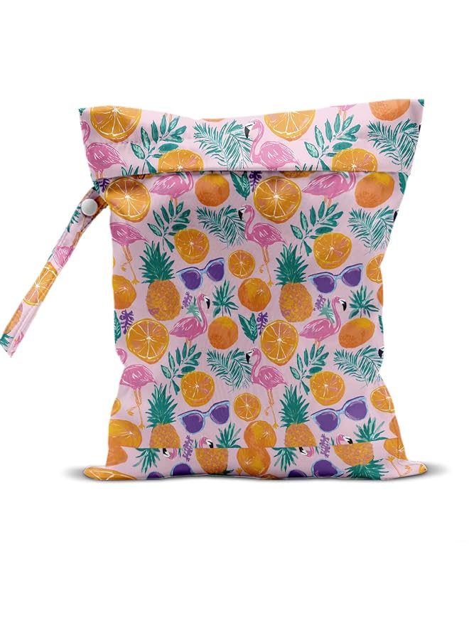 S-TOP Wet Bag, Wet Dry Bags for Swimsuit Beach Travel Pool Bathing Diapers Dirty Yoga Gym Clothes Toiletries, Reusable Lemon Pineapple Sunglasses Waterproof BagOnly 3 left 11.5611.56 - Image 1