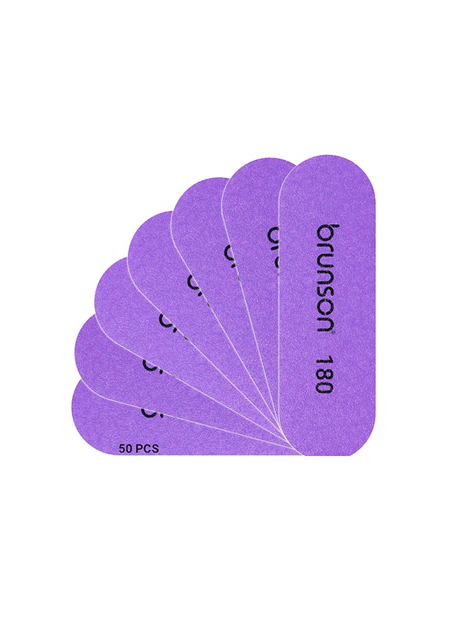 brunson Foot File Replacement Sandpaper Pedicure Refill Pads 50Pcs Grits 180 RPP180-Purple - Image 1