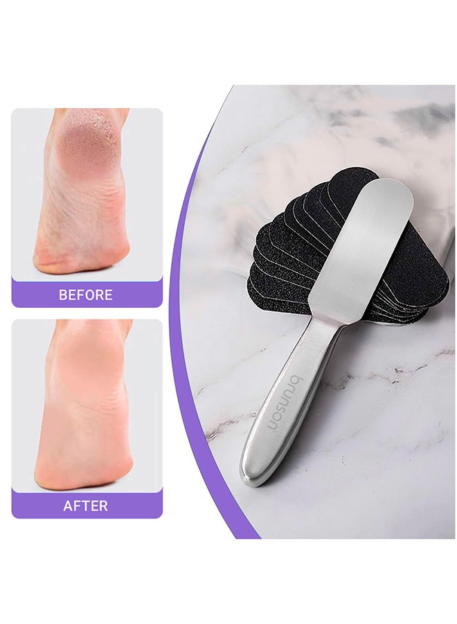 brunson Foot File Replacement Sandpaper Pedicure Refill Pads 50Pcs Grits 180 RPP180-Purple - Image 3