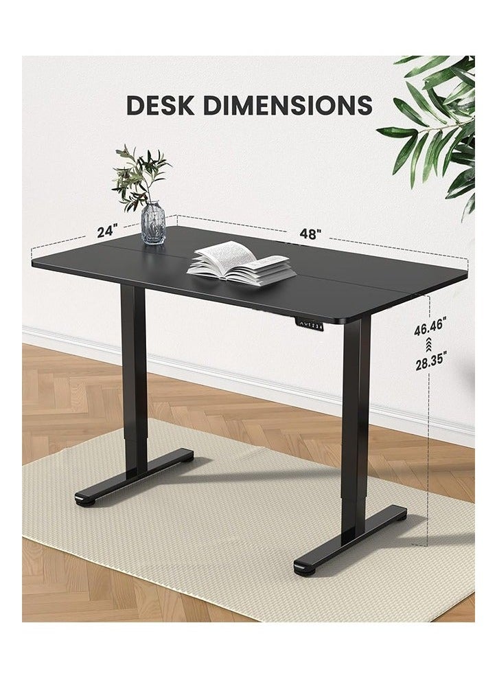 XICEN Electric Height Adjustable Desk Computer Table, with Memory Remote Height, Home Office Desk Gaming Table, 48 x 24 inches  - Image 5