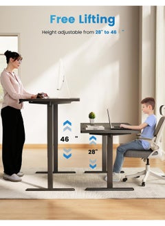 XICEN Electric Height Adjustable Desk Computer Table, with Memory Remote Height, Home Office Desk Gaming Table, 48 x 24 inches  - Image 2