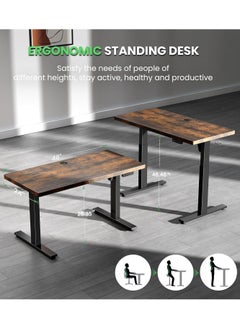 XICEN Electric Height Adjustable Desk Computer Table, with Memory Remote Height, Home Office Desk Gaming Table, 48 x 24 inches  - Image 3