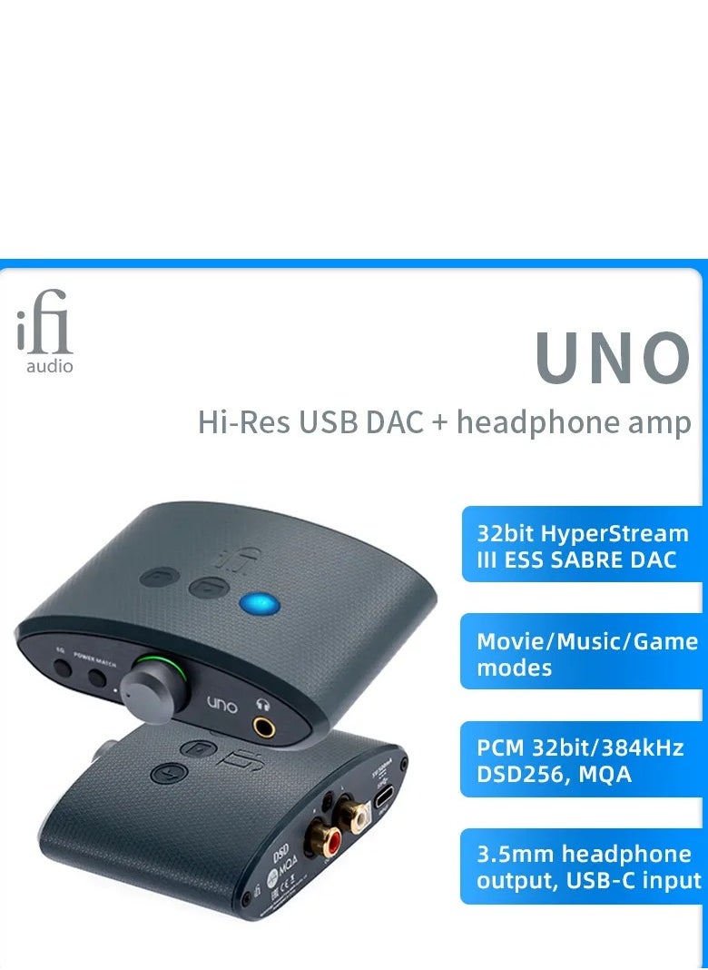 iFi audio - iFi Audio UNO USB DAC Headphone Amp PCM DSD MQA ES9219 Hi Res Amp IEM EQ Game Movie Music - Image 1