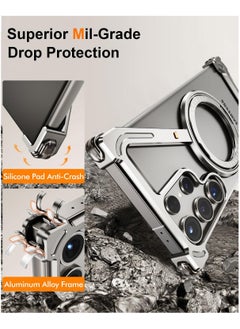 General Z Case for Samsung Galaxy S24 Ultra, Frameless with Magsafe Holder, 360° Rotatable, Bezel-less Metal Slim Hard S24 Ultra Phone Case with Ring Holder Magnetic Holder  - Image 3