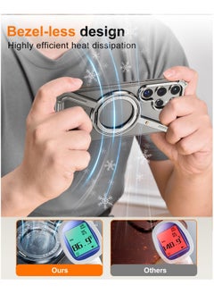 General Z Case for Samsung Galaxy S24 Ultra, Frameless with Magsafe Holder, 360° Rotatable, Bezel-less Metal Slim Hard S24 Ultra Phone Case with Ring Holder Magnetic Holder  - Image 5