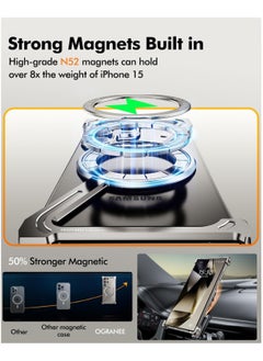 General Z Case for Samsung Galaxy S24 Ultra, Frameless with Magsafe Holder, 360° Rotatable, Bezel-less Metal Slim Hard S24 Ultra Phone Case with Ring Holder Magnetic Holder  - Image 4