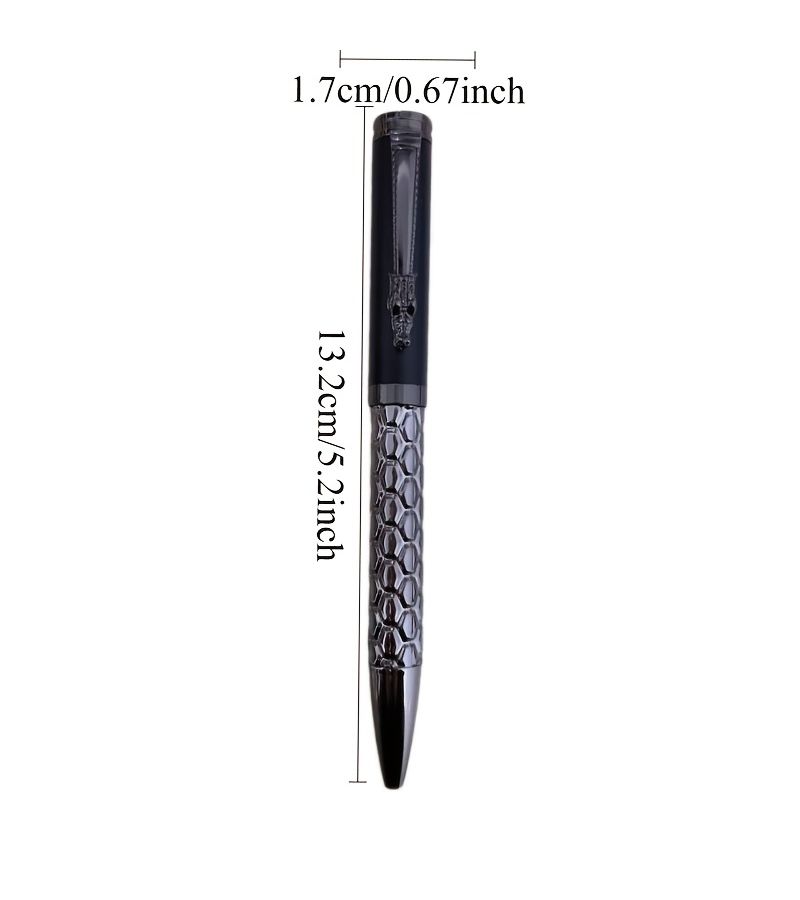 Rose Golden Engraved Crocodile Head Ballpoint Pen Set With Gift Box - Image 2