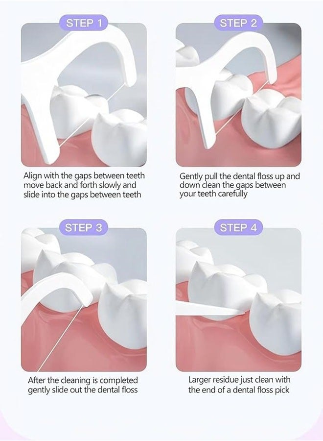 MM 200-Piece Toothpick Dental Floss with Toothpicks – Smooth, Strong Floss, Gum-Friendly, Portable Travel Cases for Adults & Kids Teeth Cleaning - Image 4