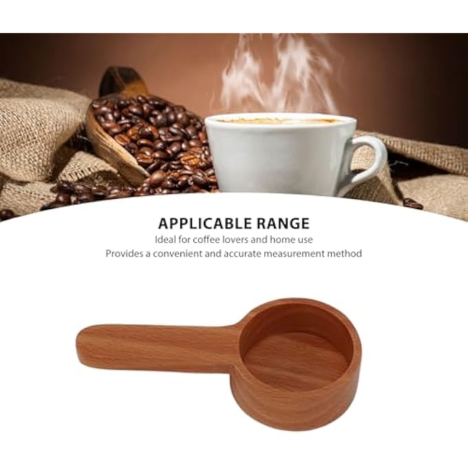 ريحني ملعقة قهوة خشبية رائعة بتصميم دقيق لأدوات المطبخ المنزلية متعددة الوظائف بلون قصير - Image 5