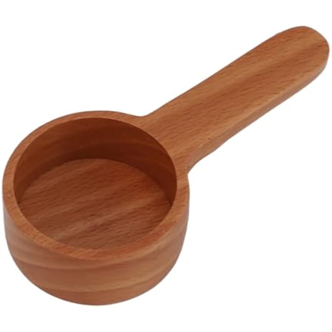 ريحني ملعقة قهوة خشبية رائعة بتصميم دقيق لأدوات المطبخ المنزلية متعددة الوظائف بلون قصير - Image 2