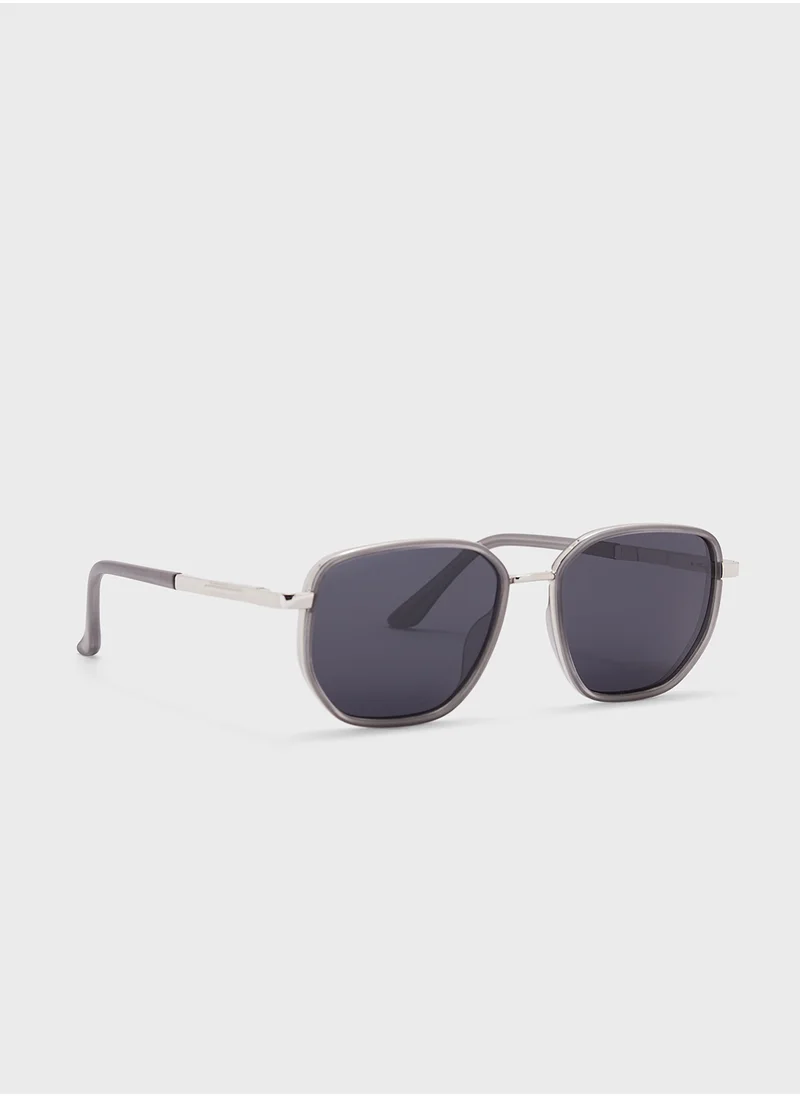 روبرت وود Polarized Lens With Spring Arms Square Aviator Sunglasses