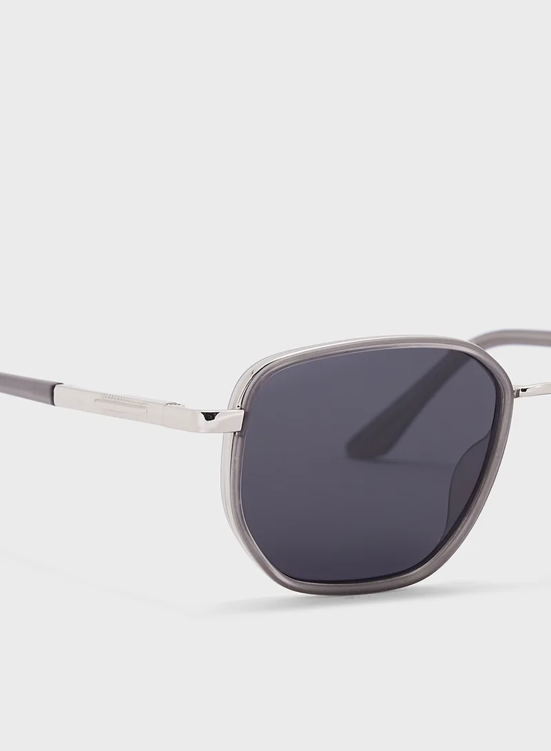 روبرت وود Polarized Lens With Spring Arms Square Aviator Sunglasses
