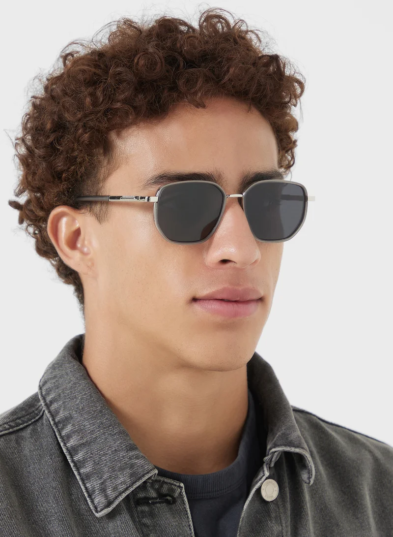 روبرت وود Polarized Lens With Spring Arms Square Aviator Sunglasses