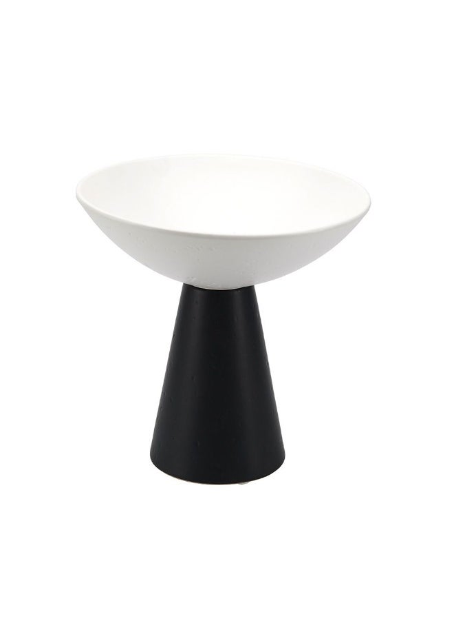 DANUBE HOME Danube Home Norwich Ceramic Yin Bowl 25.5X25.5X25.5Cm Contemporary Black/White Bowl For Home Decoration Multi-Color Geometric Design, Perfect For Ornaments & Fruits Decorative Room Accessories  - Image 2