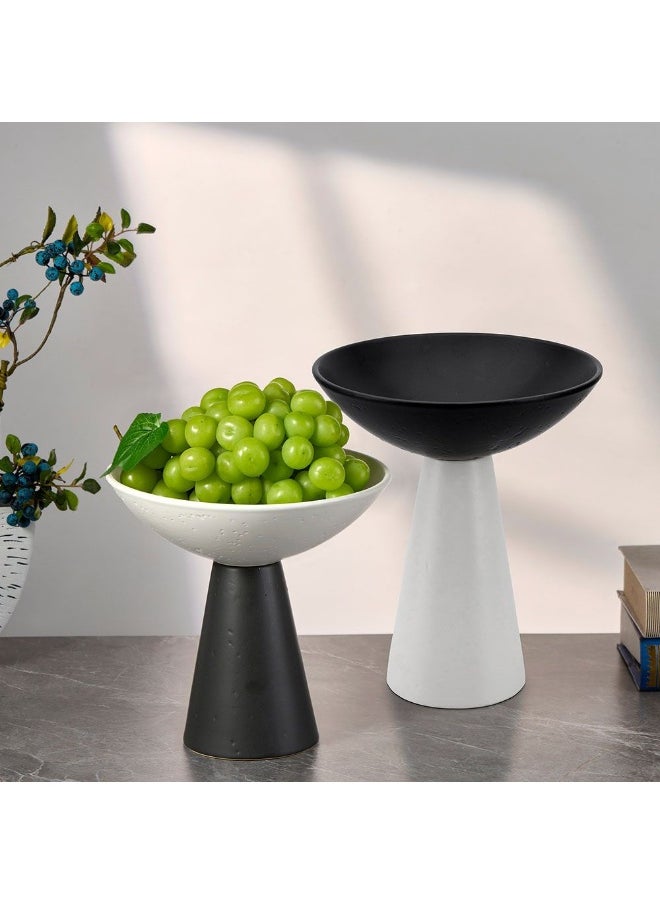 DANUBE HOME Danube Home Norwich Ceramic Yin Bowl 25.5X25.5X25.5Cm Contemporary Black/White Bowl For Home Decoration Multi-Color Geometric Design, Perfect For Ornaments & Fruits Decorative Room Accessories  - Image 4