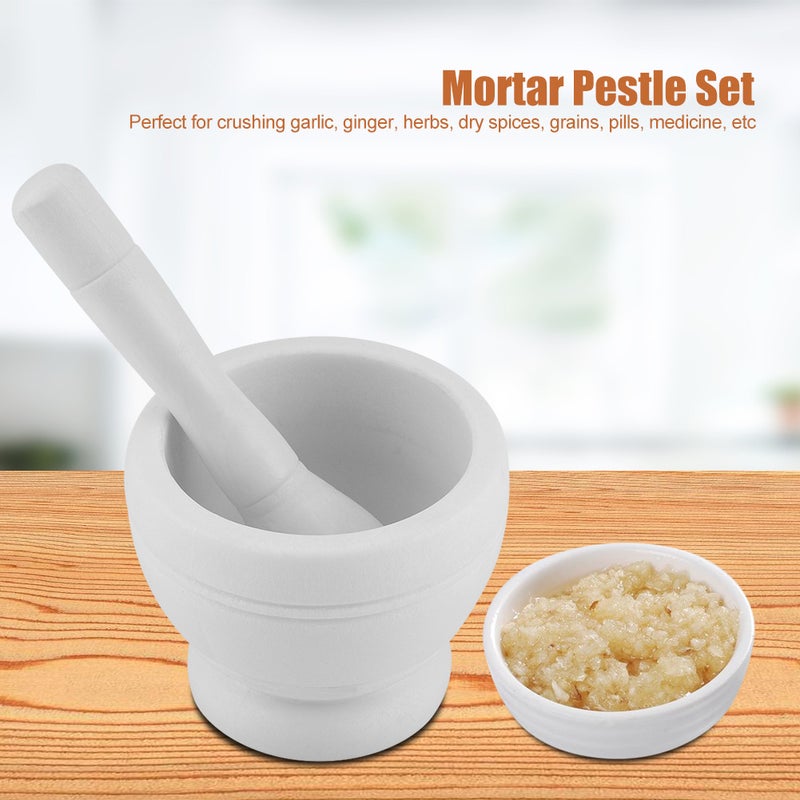 Manual Plastic Garlic Grinder Spices Herbs Mortar Pestle Set Grinding Bowl Kitchen Tool(#3) - Image 2