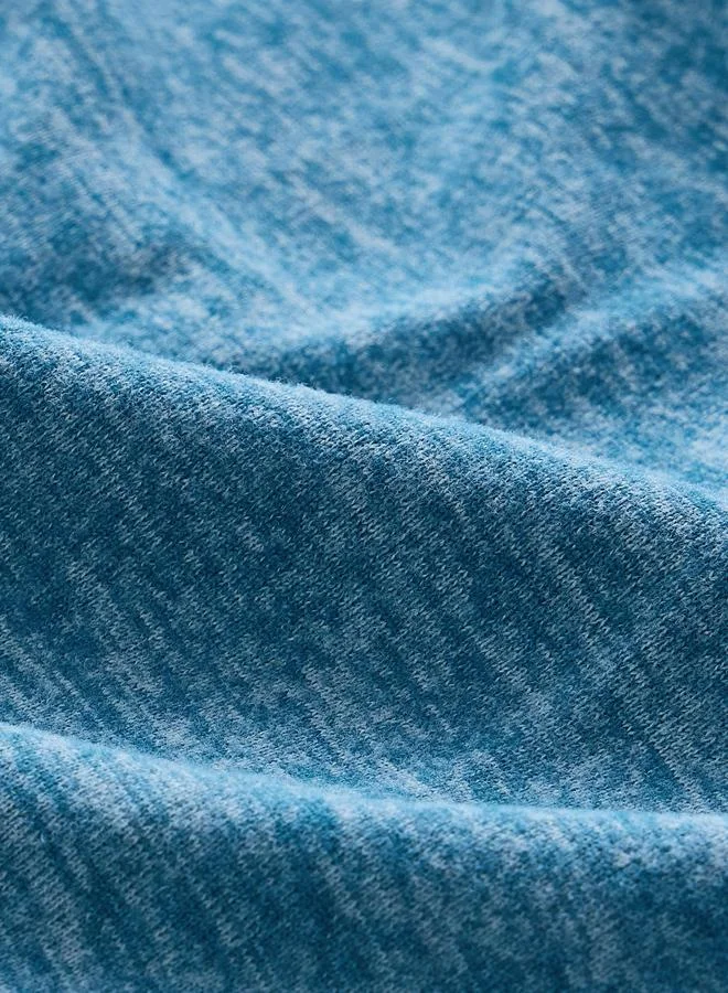 Cult Men Blue Plain Sculpted COMFORTech T-Shirt