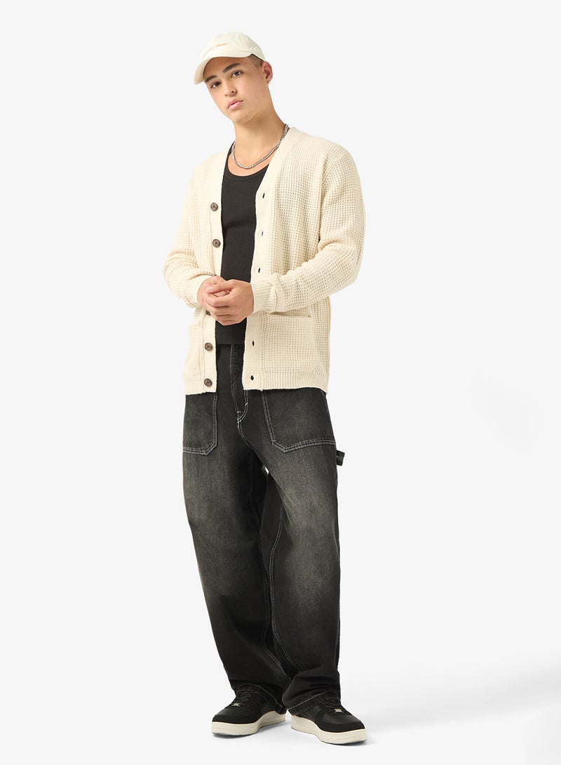 BRAVE SOUL Knitted Button Cardigan - Image 4