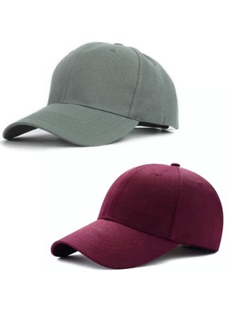 Grey and burgundy