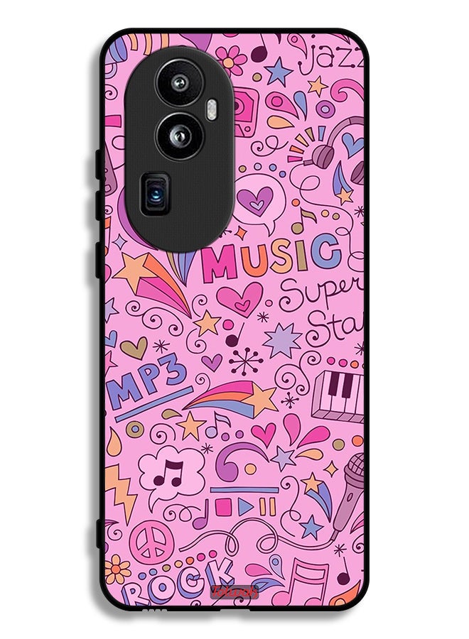 Tolwak Oppo Reno10 Pro (China) Protective Case Cover Music Tags - Image 1