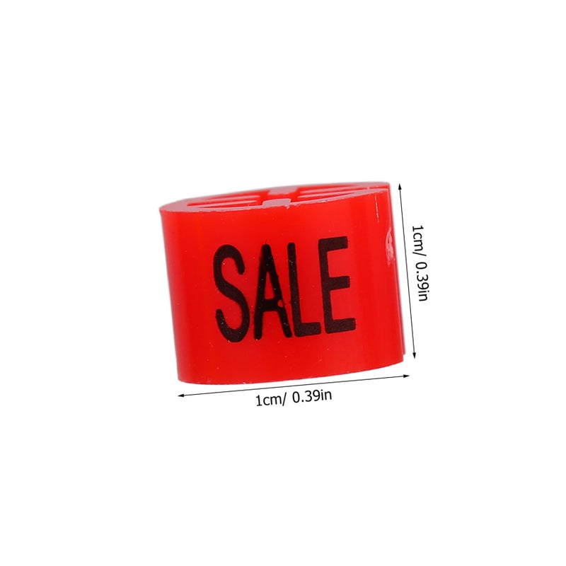 Color Coded Plastic Hanger Tags For Clothing Organization Retail Shop 100 Pieces Red - Image 3