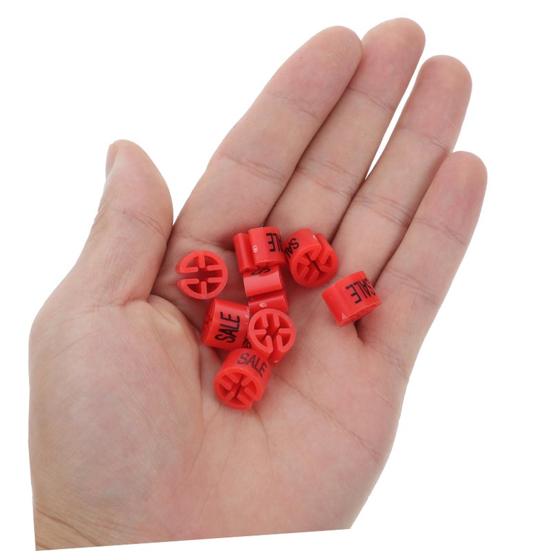Color Coded Plastic Hanger Tags For Clothing Organization Retail Shop 100 Pieces Red - Image 4