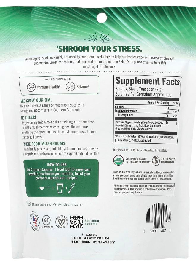 Om Mushrooms Mushroom Powder Reishi 7.05 oz (200 g) - Image 2