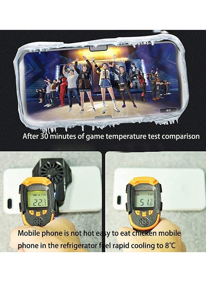 XICEN Phone Cooling Fan, Mobile Phone Cooling Universal Semiconductor Radiator, Phone USB Cooler Fan Game Pad Holder Stand Radiator Mute Fan High Performance Fan  - Image 3