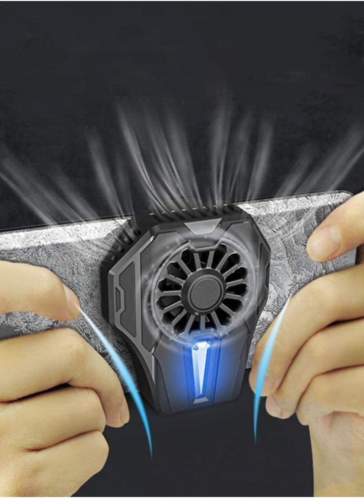 XICEN Phone Cooling Fan, Mobile Phone Cooling Universal Semiconductor Radiator, Phone USB Cooler Fan Game Pad Holder Stand Radiator Mute Fan High Performance Fan  - Image 1