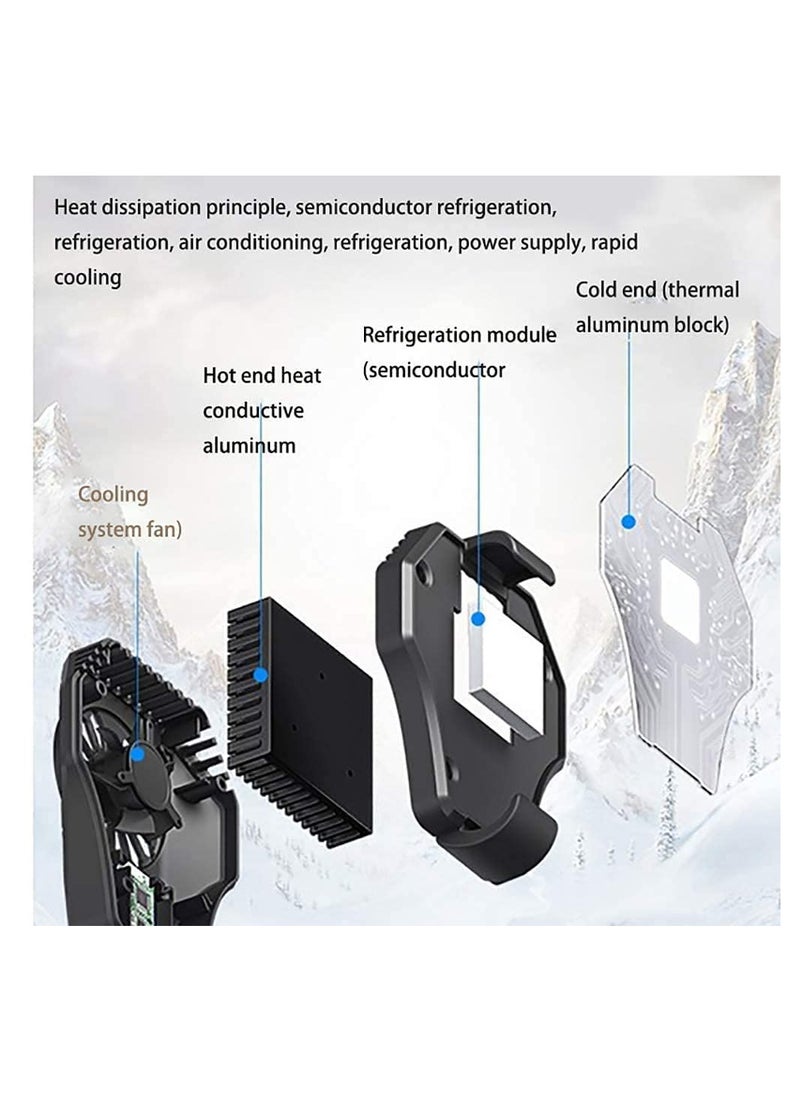 XICEN Phone Cooling Fan, Mobile Phone Cooling Universal Semiconductor Radiator, Phone USB Cooler Fan Game Pad Holder Stand Radiator Mute Fan High Performance Fan  - Image 5