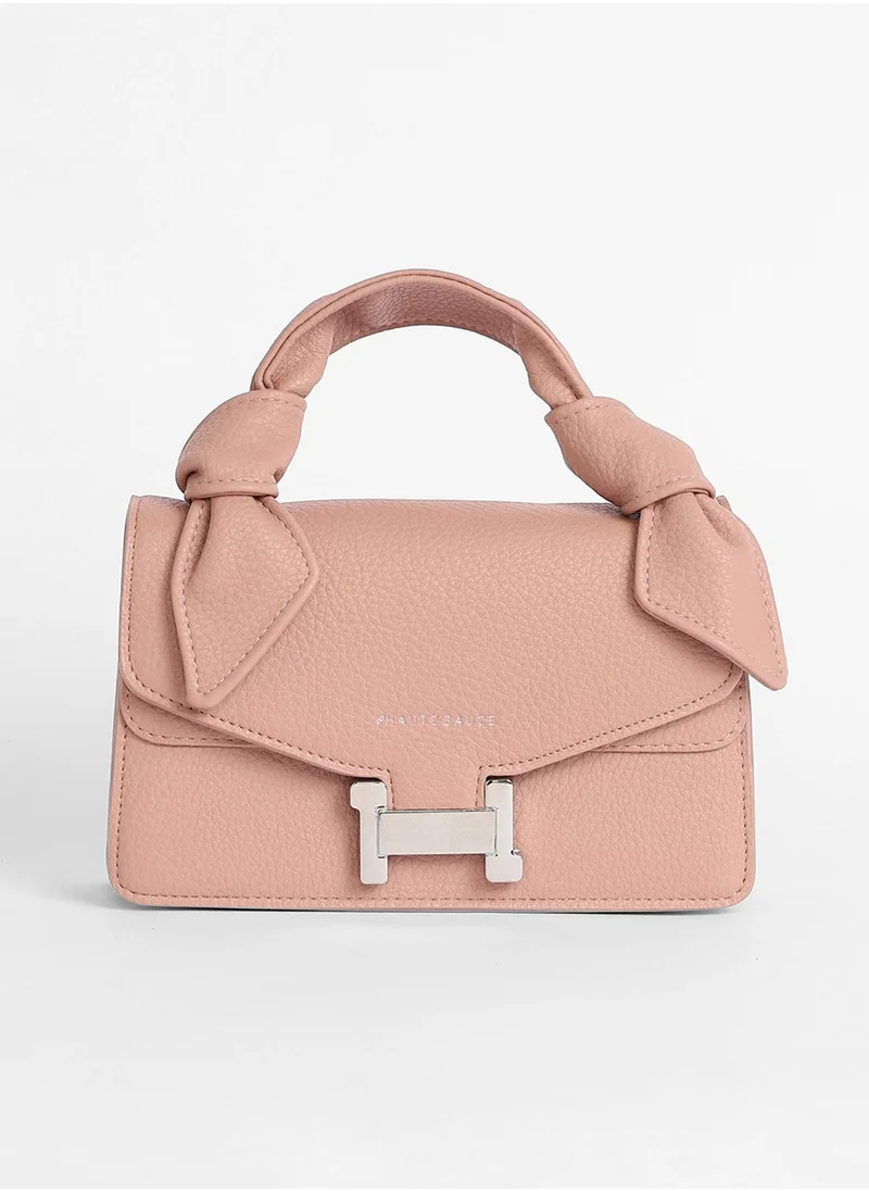 صوص هاوت The Monogram Sash Hand Bag - Nude Pink
