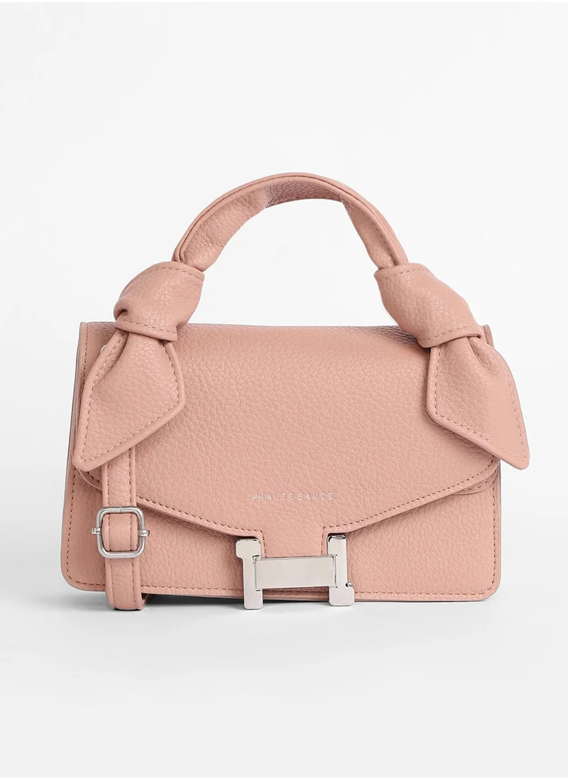 صوص هاوت The Monogram Sash Hand Bag - Nude Pink