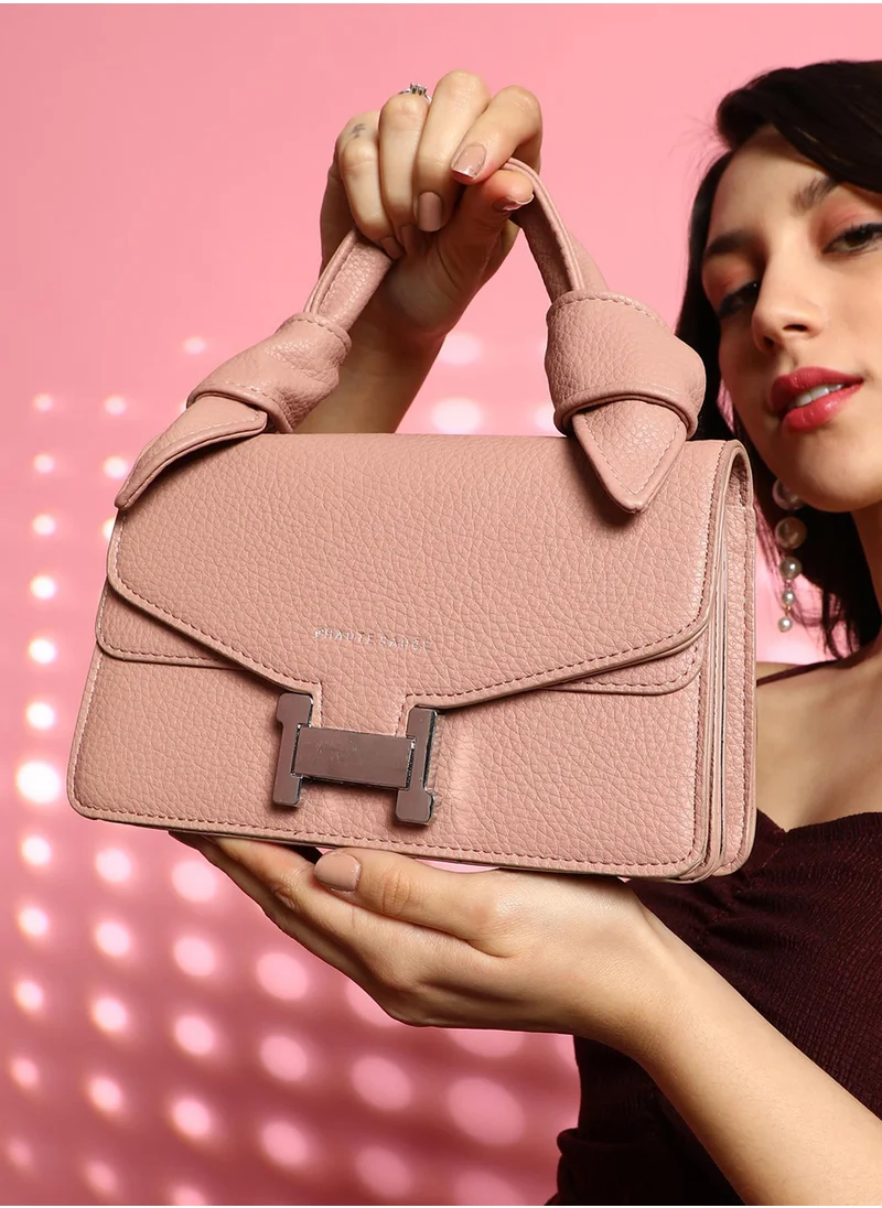 صوص هاوت The Monogram Sash Hand Bag - Nude Pink