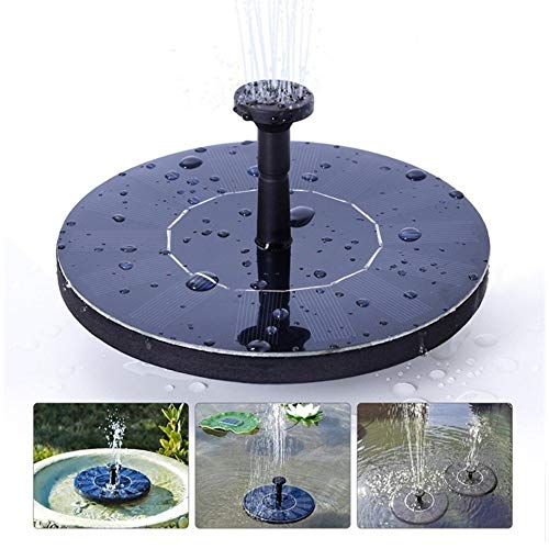 LAWOHO Solar Fountain for Bird Bath, Solar Powered Fountain Pump 1.5W Solar Water Fountain Floating Birdbath Water Pumps for Garden, Patio, Pond and Pool - Image 1
