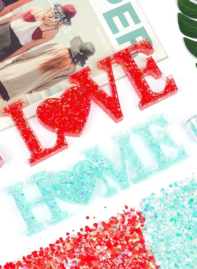 KASTWAVE Glow in The Dark Craft Glitter 18 Colors Holographic Glow Glitter for Tumblers Resin Slime Epoxy Chunky Sequins and Fine Glitter Powder Mix Cosmetic Glitter for Eyeshadow Face Body Hair Nail Arts - Image 3