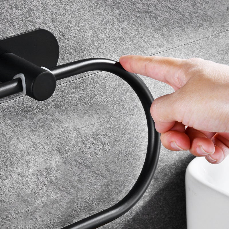 Stainless Steel Towel Holder 20x13x4cm Self-Adhesive Rail - Durable Rust-Resistant Design Wall-Mounted Bathroom Accessory for Home Organization - Image 2