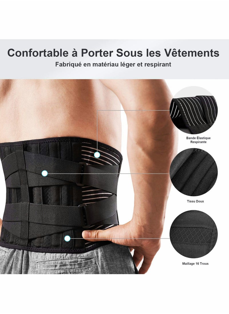 KASTWAVE Air Mesh Brace for Men Women Lower Pain Relief Corset with 7 Stays Adjustable Support Belt Work Anti skid Lumbar Sciatica Scoliosis Size L  - Image 4