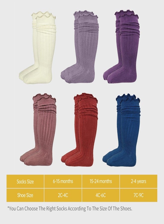 MINI PANDA 6 Pairs of Baby Socks, Toddler Knee-High Socks for Boys and Girls - Image 3