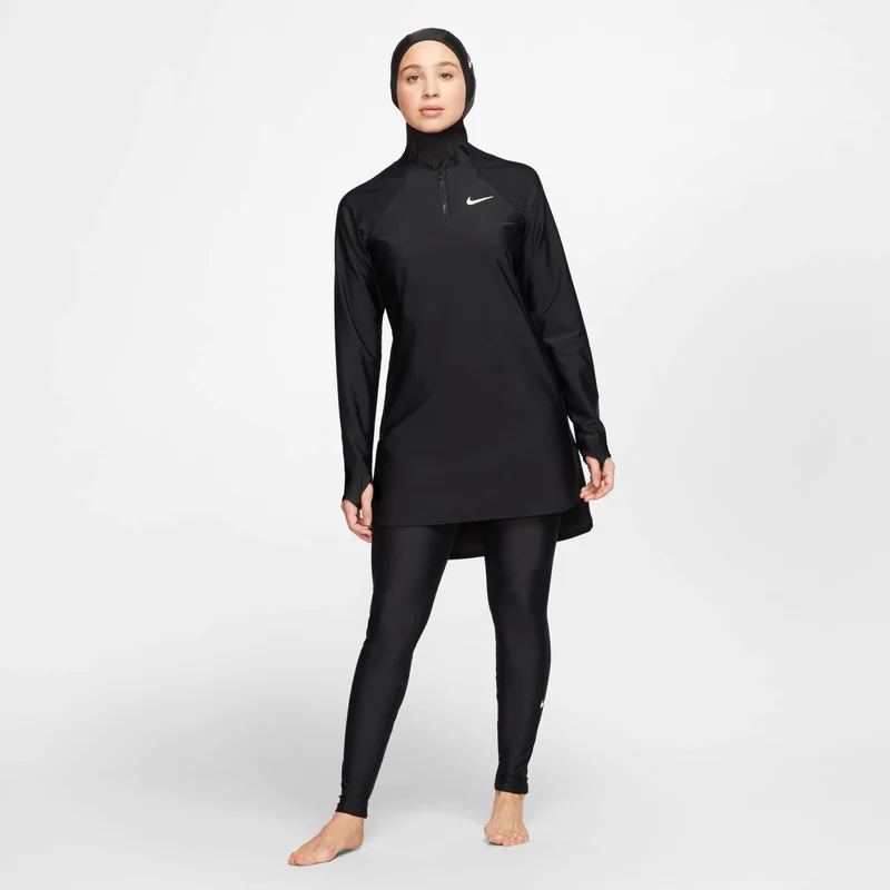 Nike Black Women's Victory Full-Coverage Solid Swimming Tunic for Women | Best Price UAE